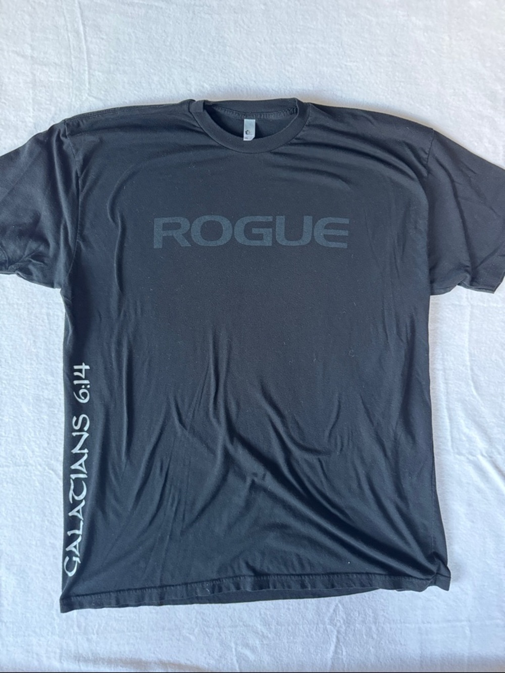 Rogue “OG Rich Froning” Black Tee with Side Script XXL